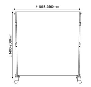 Banner extensible y ajustable de aluminio con lona impresa — vista 3