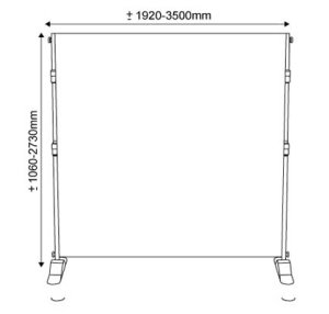 Banner extensible y ajustable de aluminio con lona impresa — vista 4
