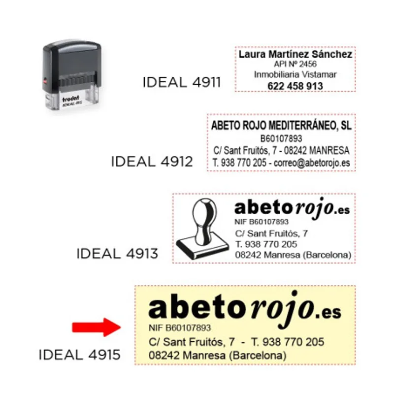 Sello automático rectangular Trodat IDEAL personalizado — vista 5