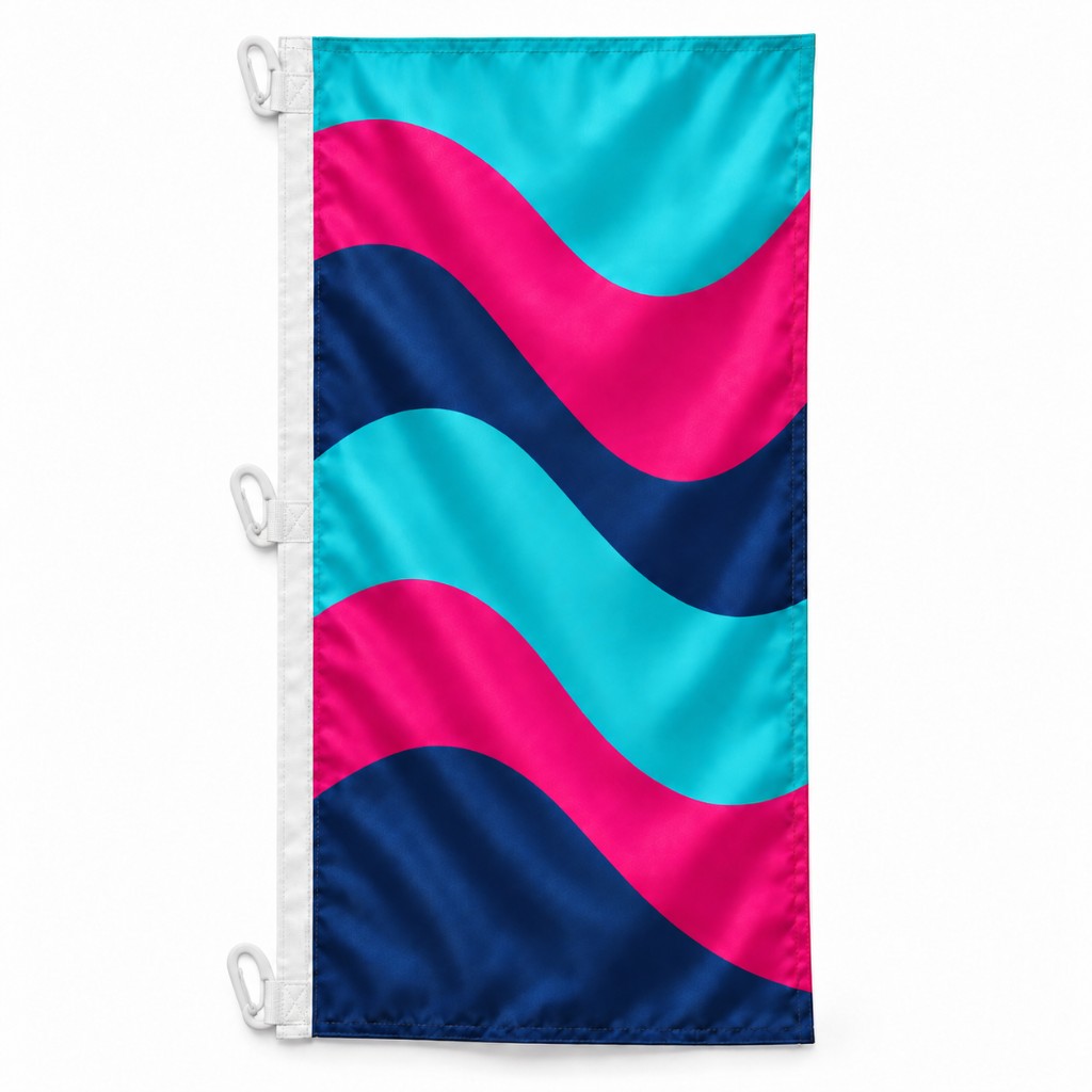 Bandera con mosquetones sin vaina — vista 1