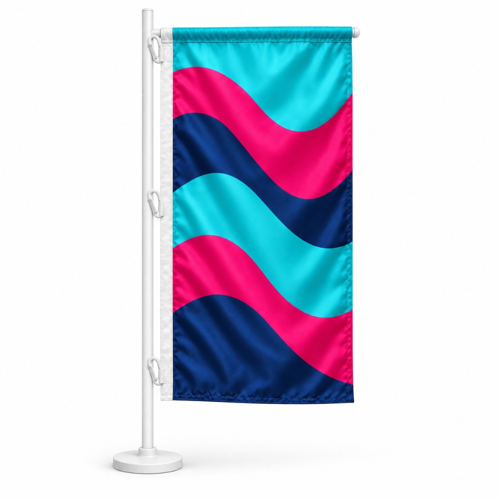 Bandera con mosquetones y vaina — vista 1
